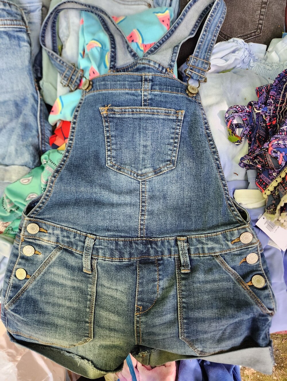 Girls Denim Shorts Overalls Bundle Size 10/12 and 12